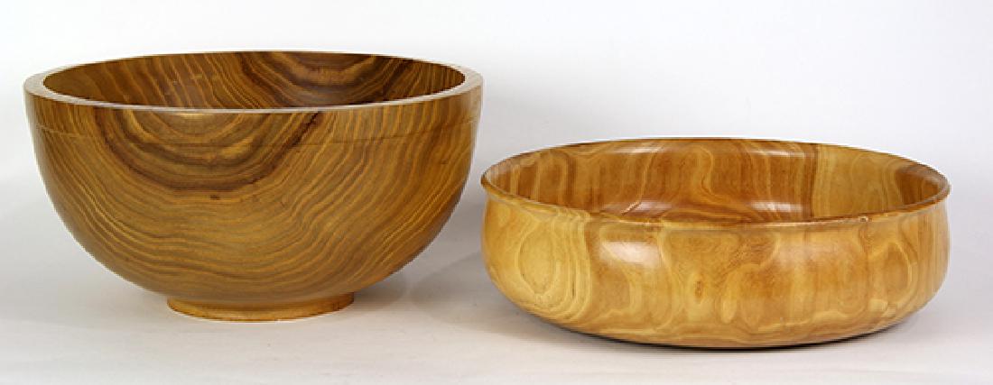 (lot of 2) Large wood turned bowls by Ken Goodrich (1 of 5)