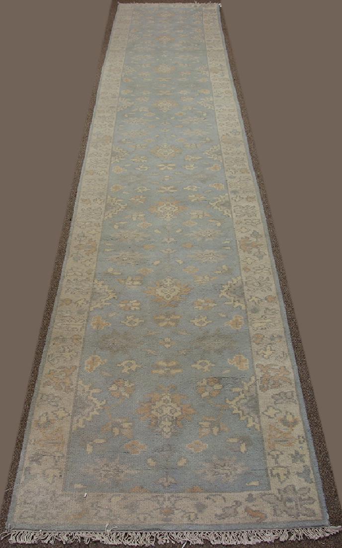 Turkish Angora Oushak runner 2'5" x 16' (1 of 3)