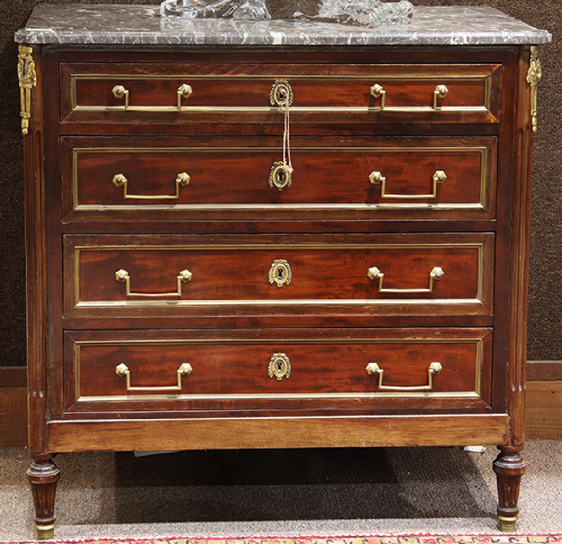 Louis Philippe ormolu mounted mahogany chest, circa (1 of 3)