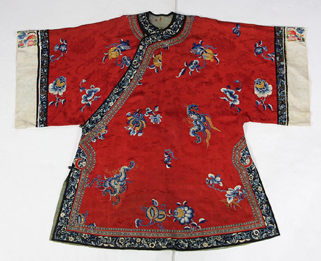 Chinese Woman's Red Silk Robe (1 of 16)