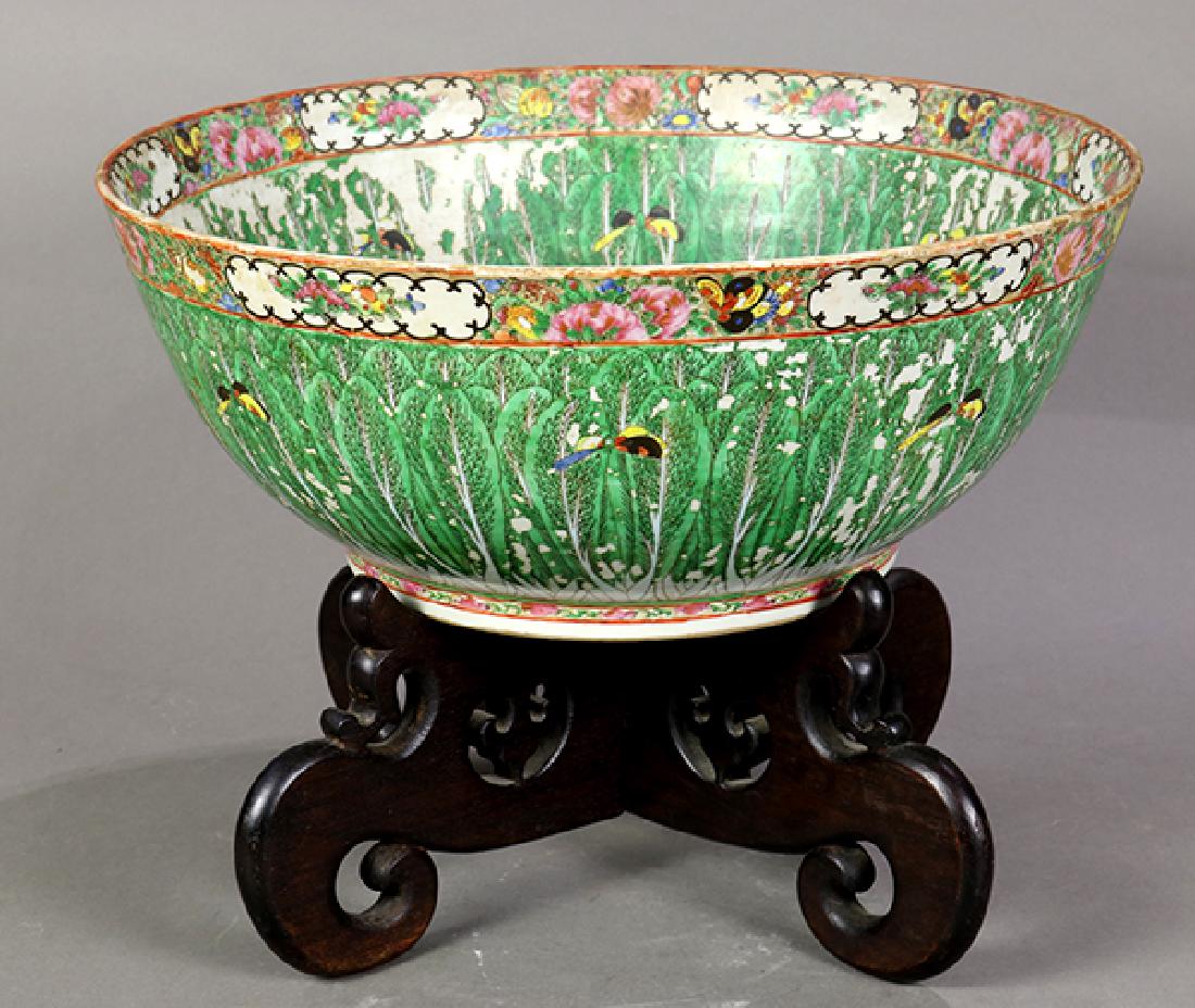 Chinese Bokchoy Pattern Export Punch Bowl (1 of 6)