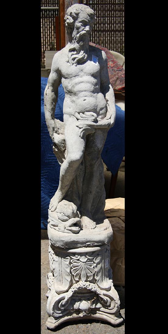 Victorian cast figural garden element, depicting a (1 of 1)