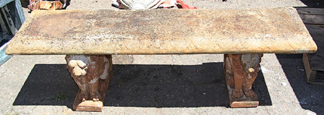 Cast Renaissance style garden bench, having a (1 of 1)