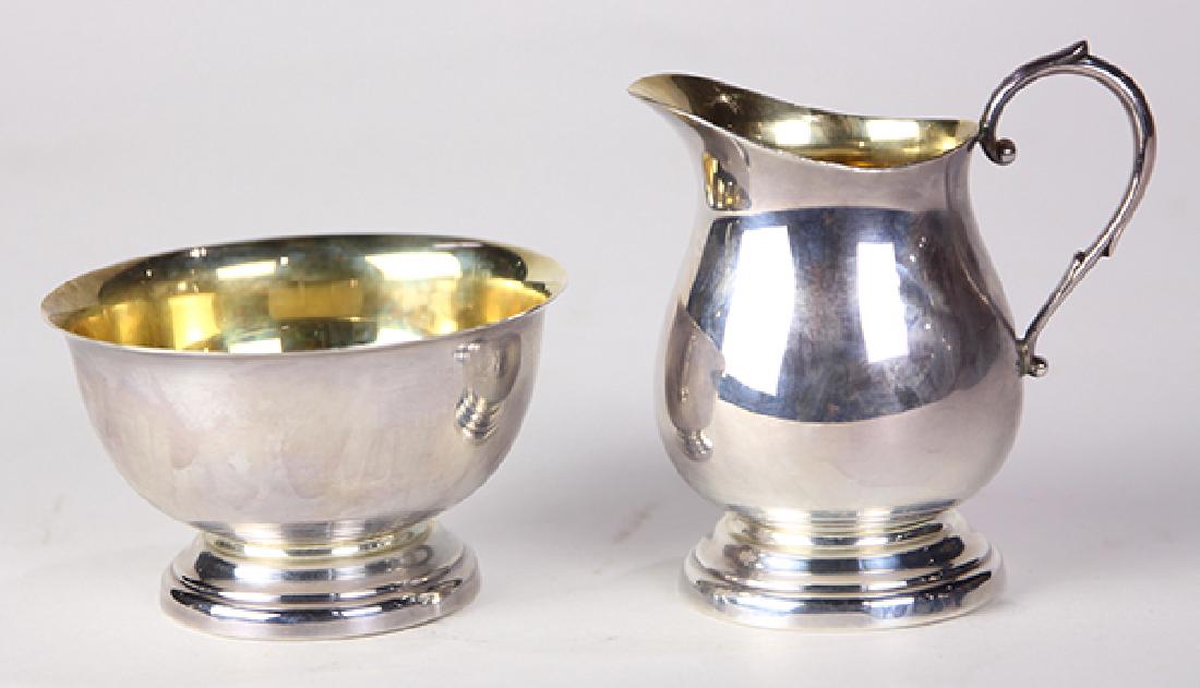 (lot of 2) Poole sterling silver creamer and sugar, (1 of 2)
