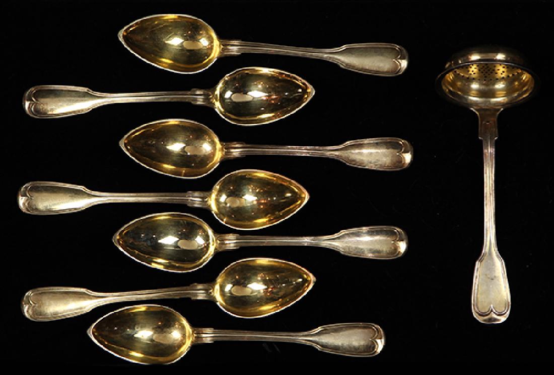 (lot of 8) Continental sterling silver flatware group, (1 of 2)