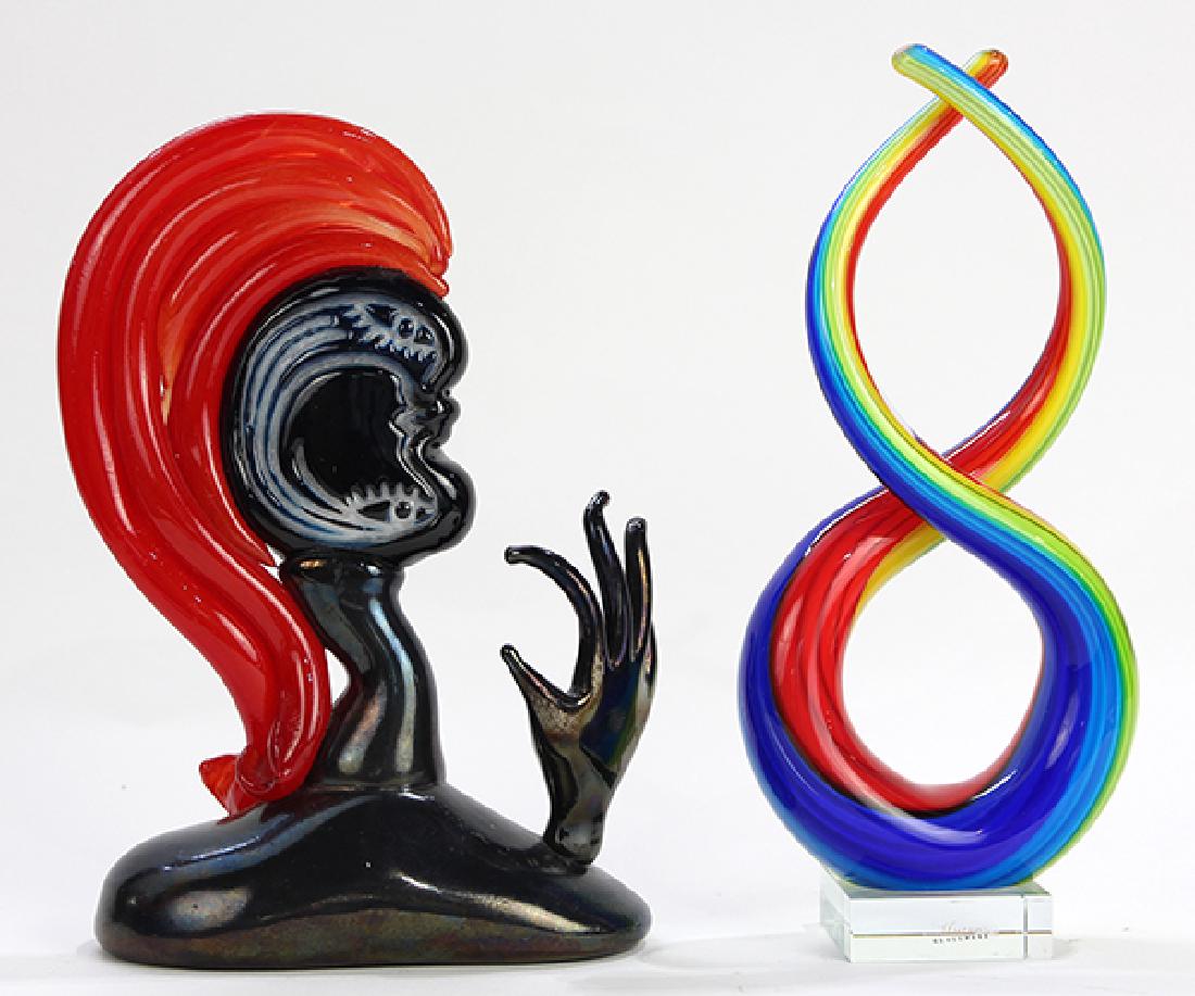 (lot of 2) Art glass group (1 of 4)