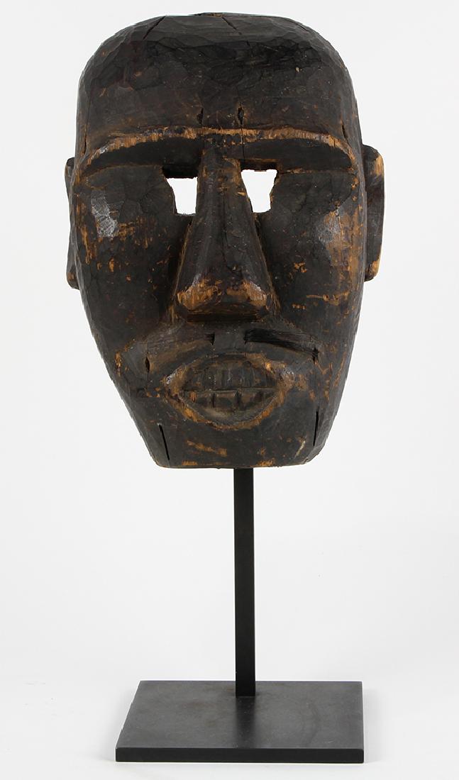 Dayak ghost carved mask, Kalimantan, Indonesia, 9"h (1 of 2)