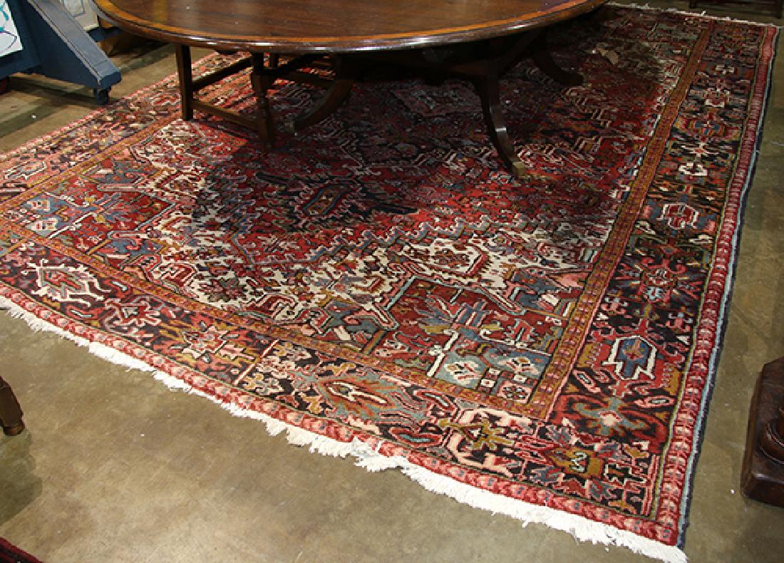 Persian Heriz carpet, circa 1935, 11'11"l x 8'6"w (1 of 1)