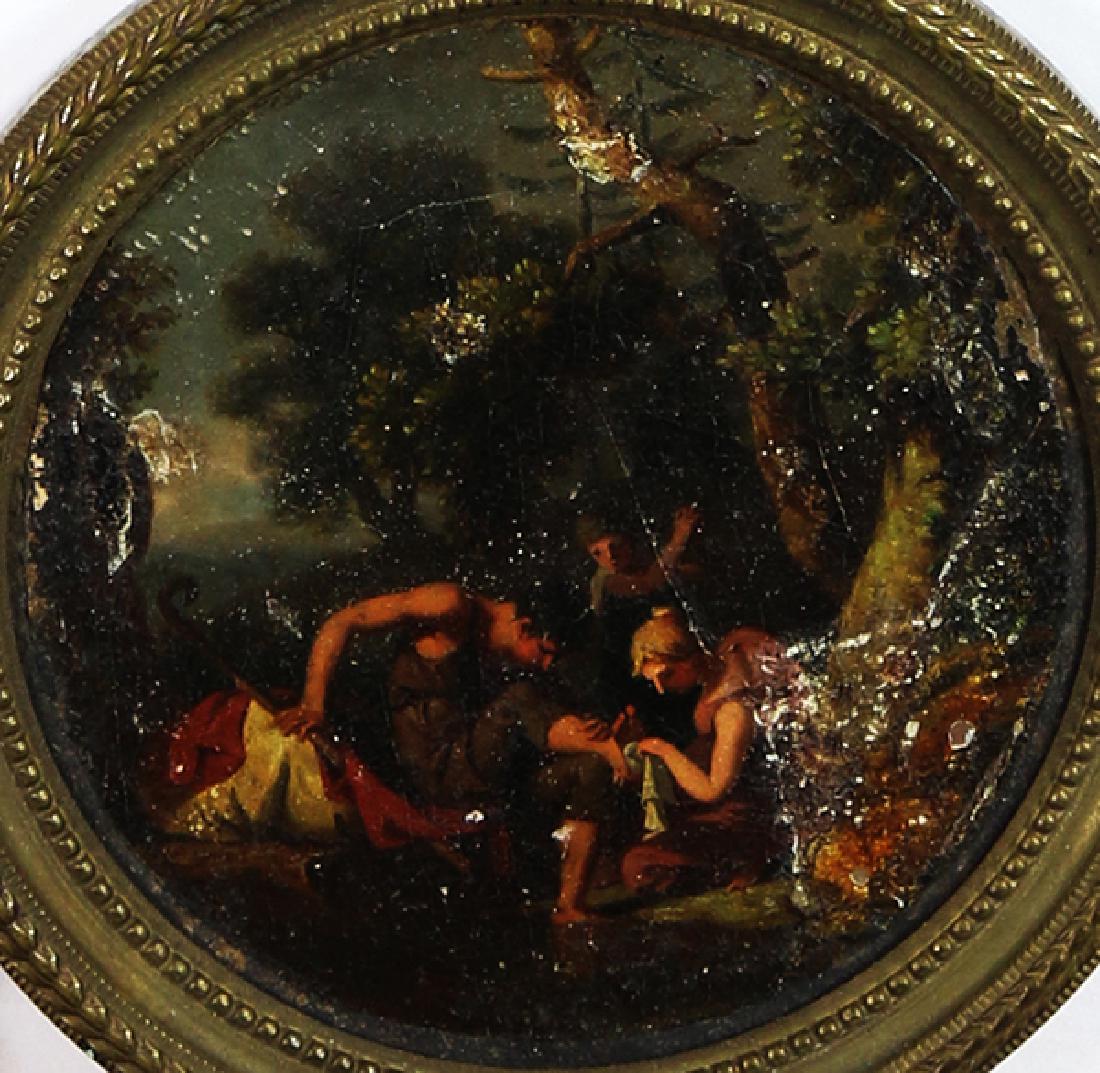 Painting, Woman Tending a Man's Wound (1 of 3)