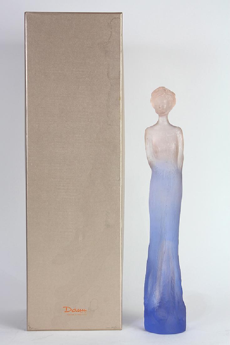 Daum France figural sculpture, executed in pink and (1 of 7)