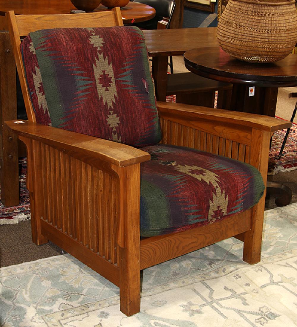 Arts and crafts style oak morris chair (1 of 3)