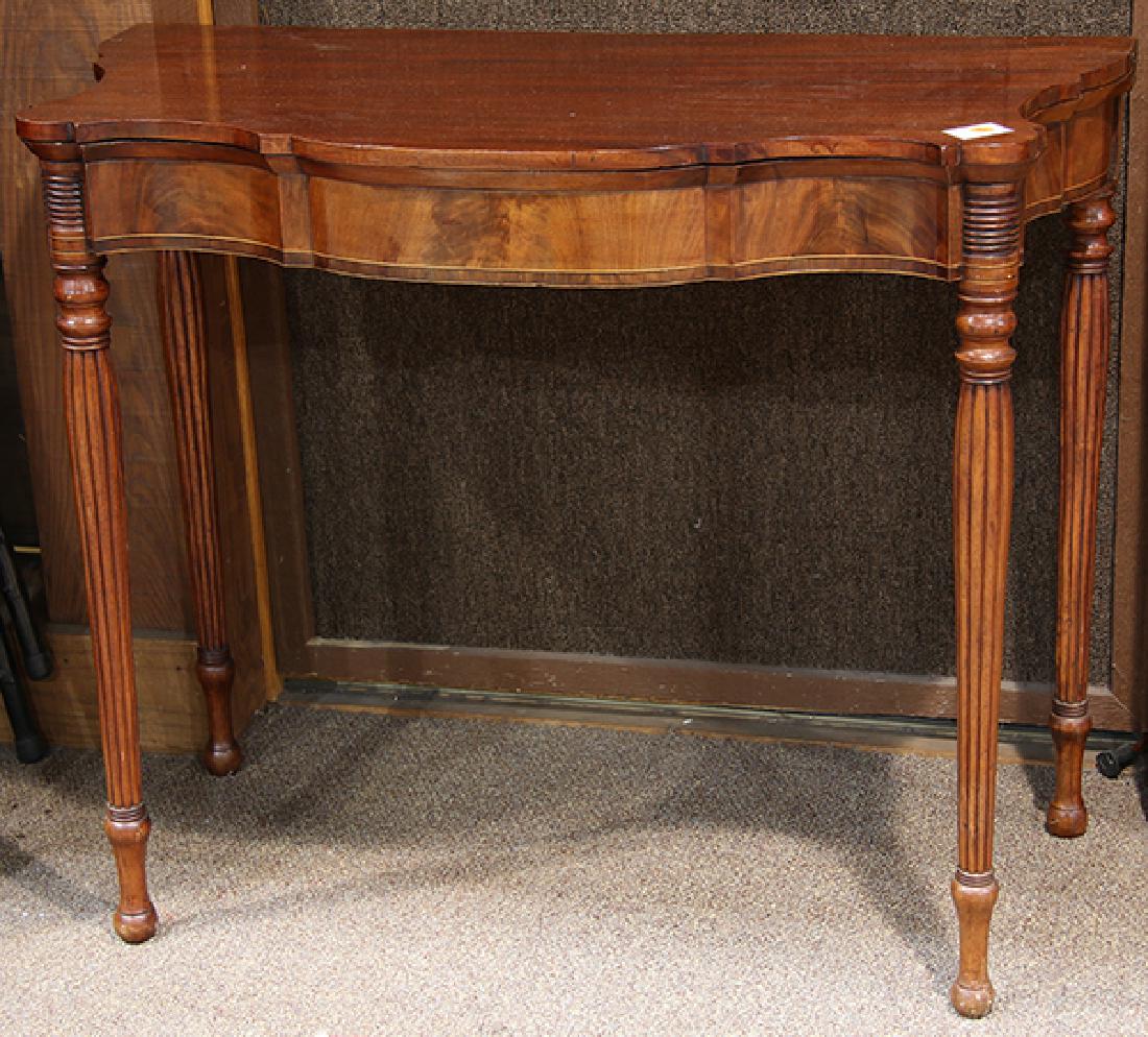 Federal mahogany flip top games table, having a (1 of 2)