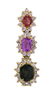 Multi-colored sapphire, diamond and 14k yellow gold