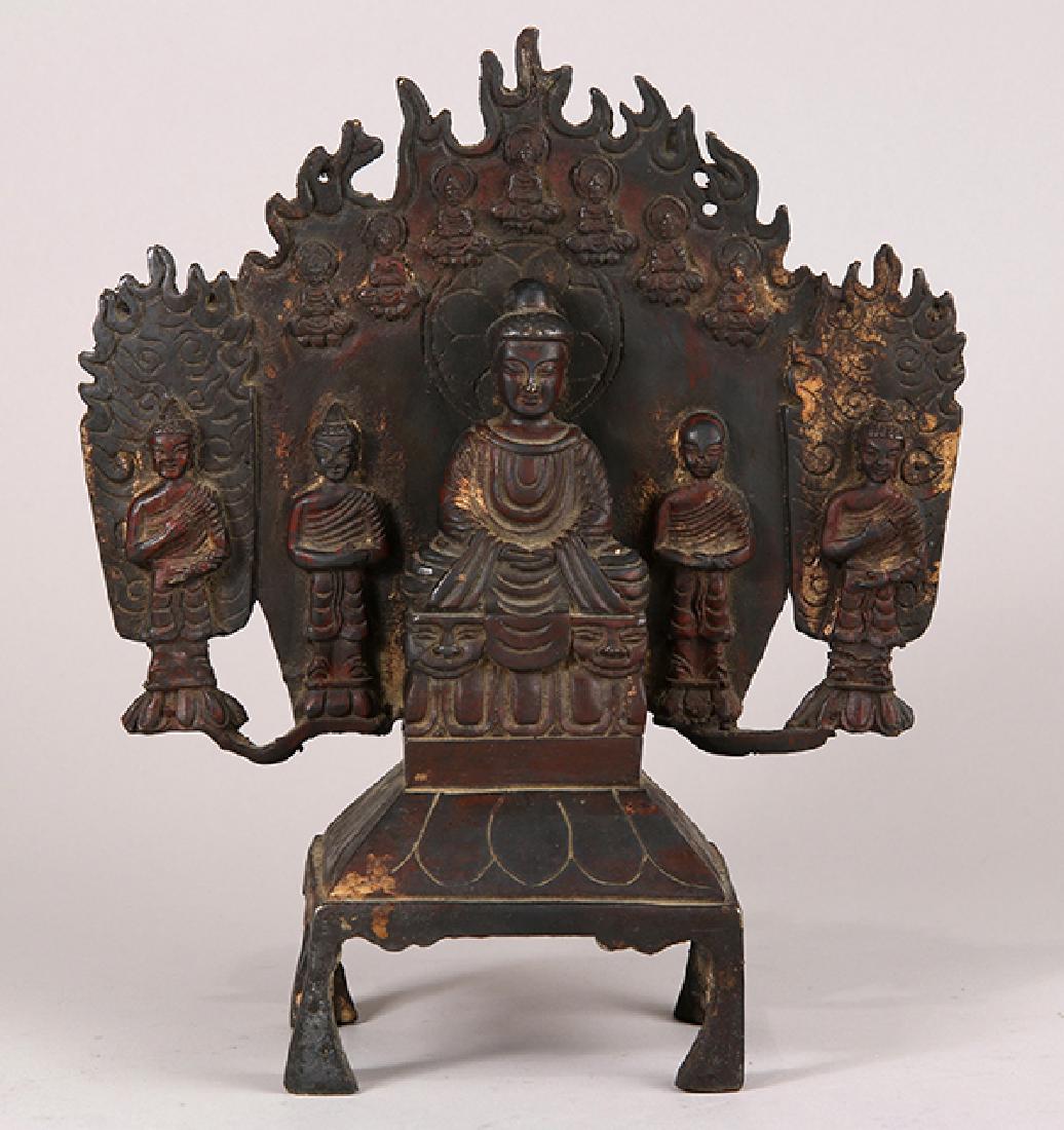 Chinese Bronze Buddhist Group (1 of 6)