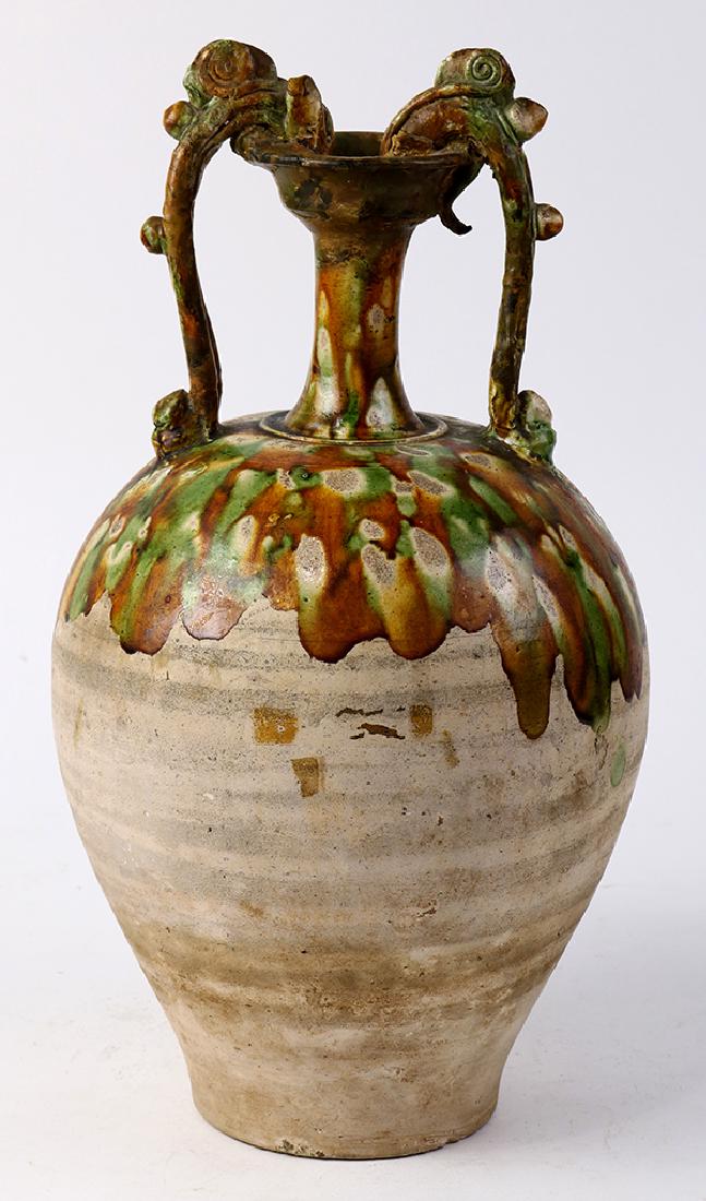 Chinese Tang-style Dragon Handled Vase (1 of 6)
