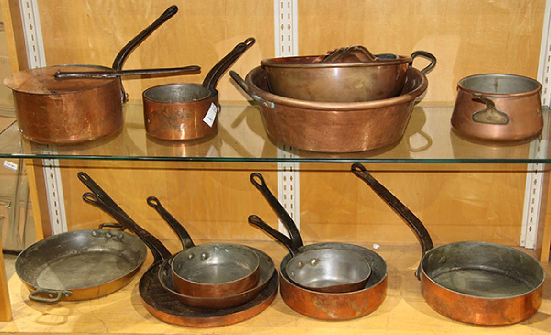 (lot of 17) Copper cookware group (1 of 1)