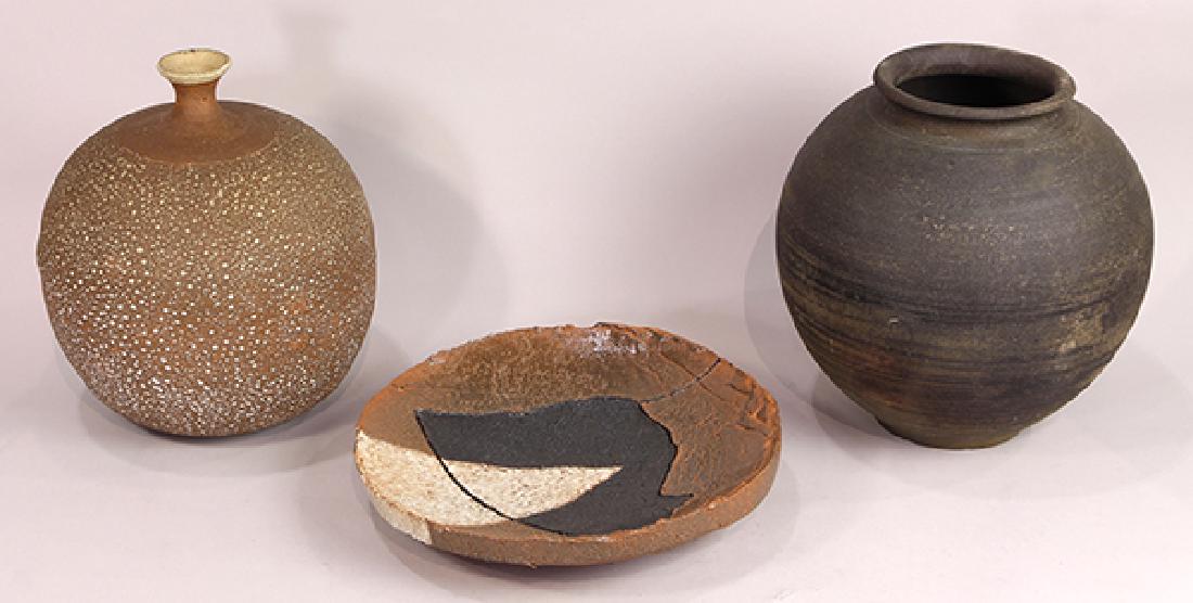 (lot of 3) Art pottery group consisting of a Julian (1 of 8)