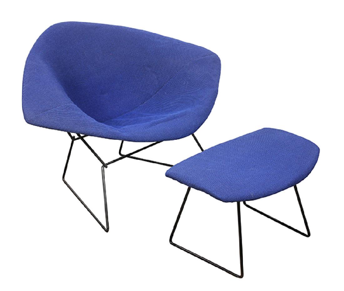 (lot of 2) Harry Bertoia "Diamond" chair and ottoman (1 of 9)