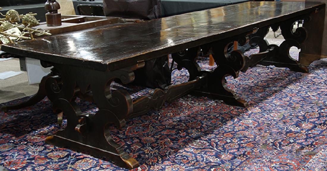 Italian carved refectory table (1 of 3)
