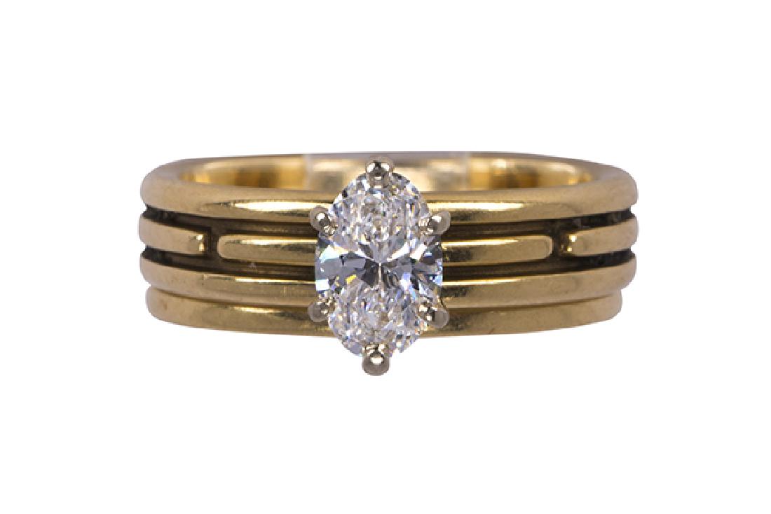 Diamond and 18k yellow gold wedding set (1 of 4)