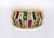 Emerald, ruby, sapphire, diamond and 18k yellow gold