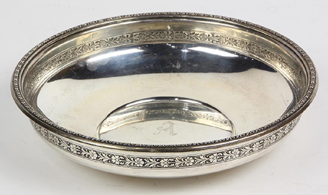 Sterling silver nut bowl by Virginia Carvet, 1924, (1 of 3)