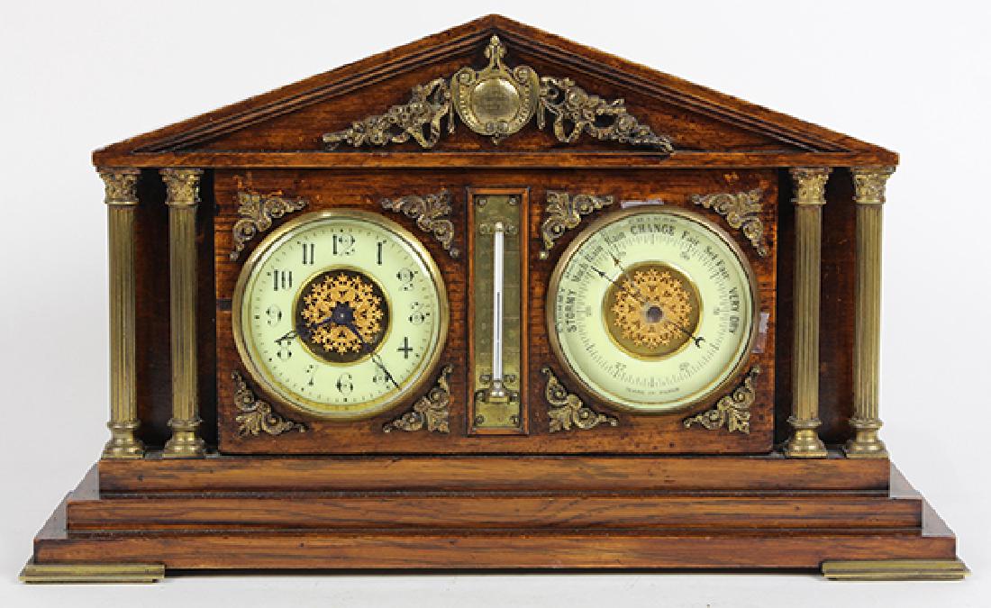 French Neoclassical style desk clock and barometer, the (1 of 4)