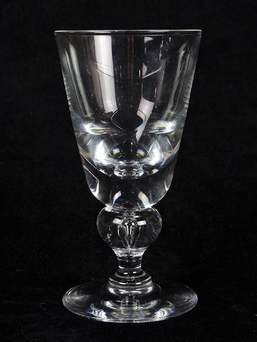 (lot of 8) Steuben water goblets, having a baluster (1 of 3)
