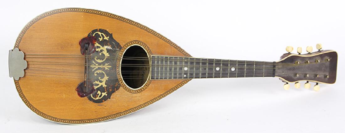 Mandolin of exotic wood, possibly by Carlos Salavdo, (1 of 6)