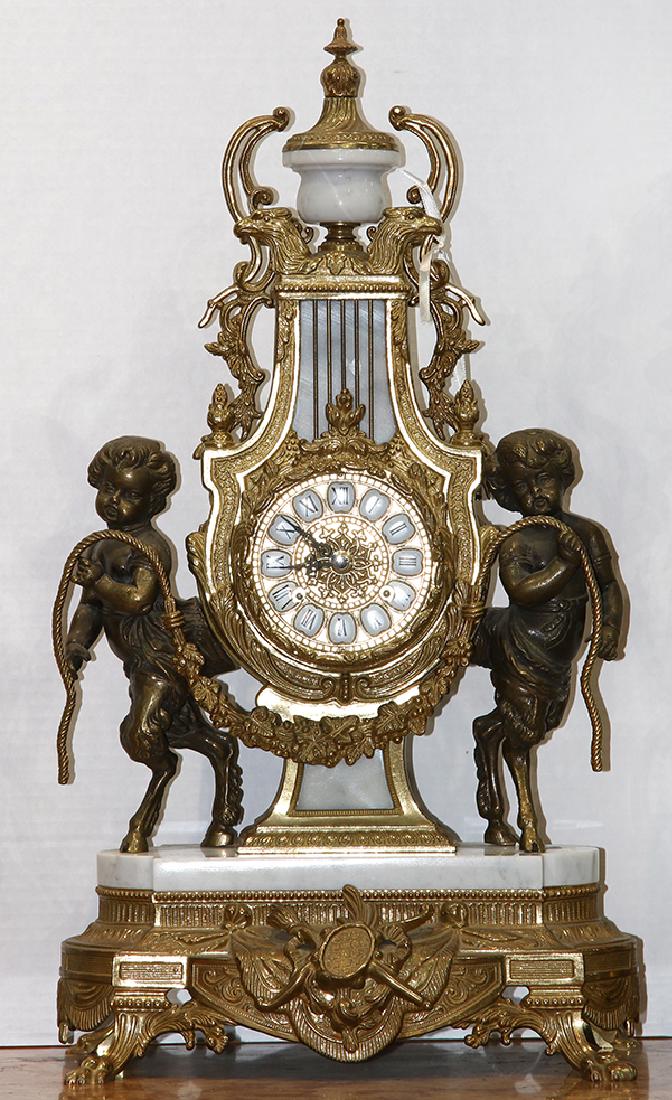 Rococo style gilt clock with garniture (1 of 2)
