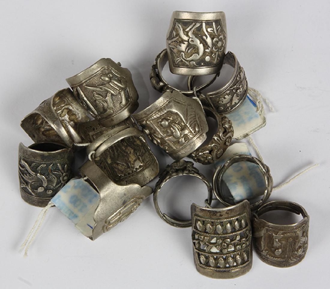 (Lot of 14) Silver rings (1 of 2)