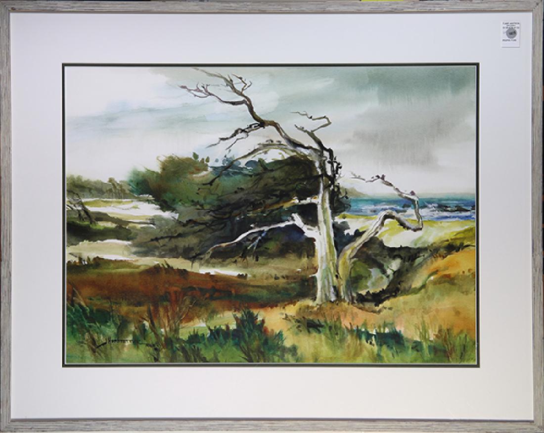 Watercolor, Jane Hofstetter: Jane Hofstetter (American, 20th century), Prevailing Winds, 2010, watercolor, signed lower left overall: 30"h x 37.5"w,