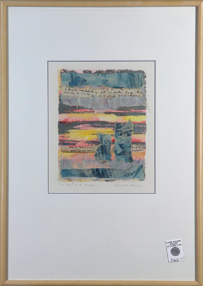 Works on Paper, Danielle Desplan: (lot of 5) Danielle Desplan (American/French, contemporary), Various Lyrical Compositions, mixed media collages on paper, each pencil signed lower right and titled lower left, overall (largest/framed)