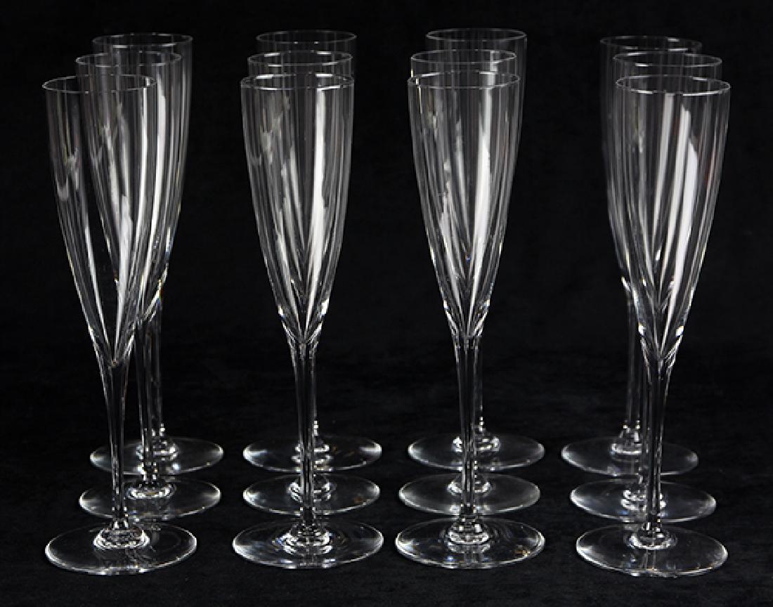 (lot of 12) Baccarat Dom Perignon champagne flutes (1 of 3)
