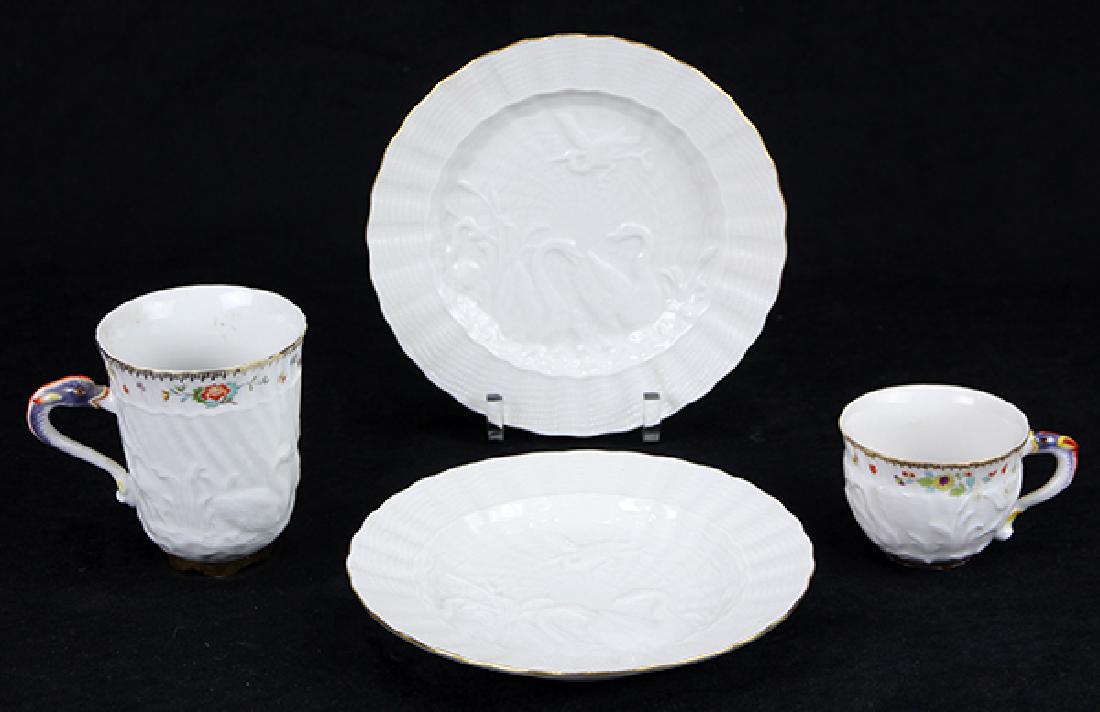 (lot of 4) Meissen porcelain 'Swan Service' table (1 of 6)