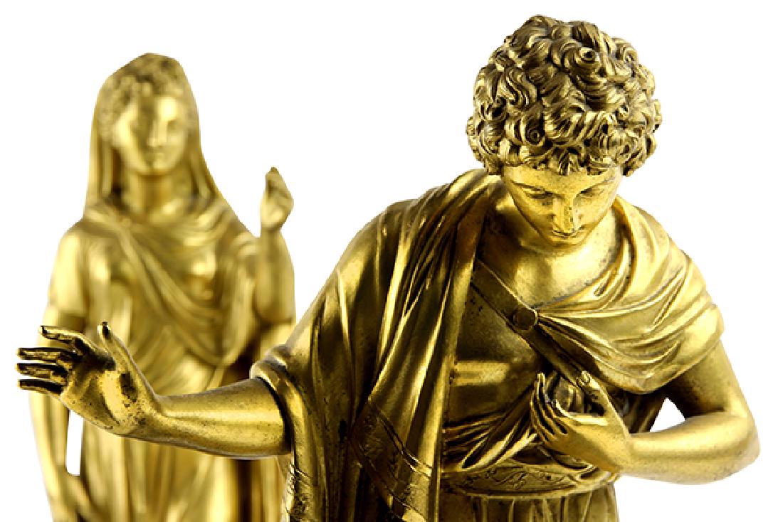 (lot of 2) Continental gilt bronze figural sculptures, (1 of 5)