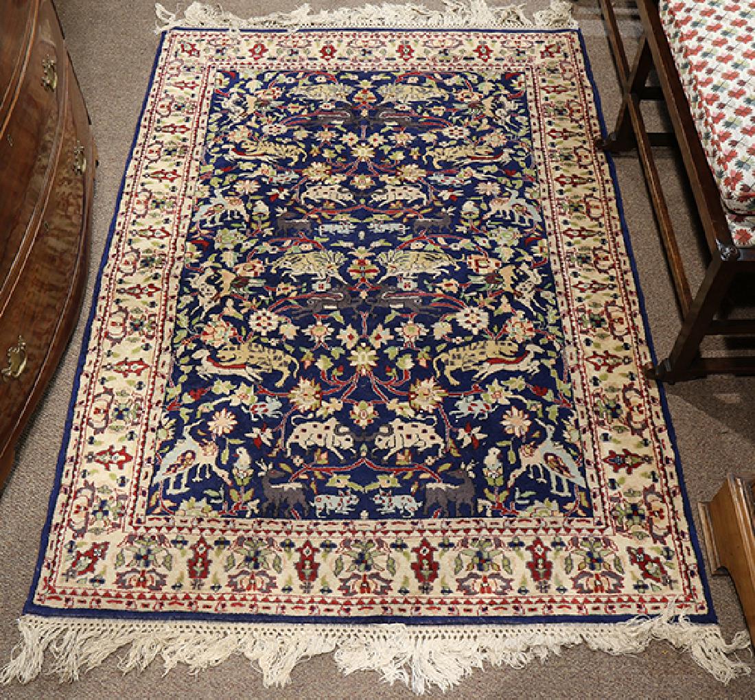 Turkish carpet circa 1920, depicting animals in a (1 of 4)