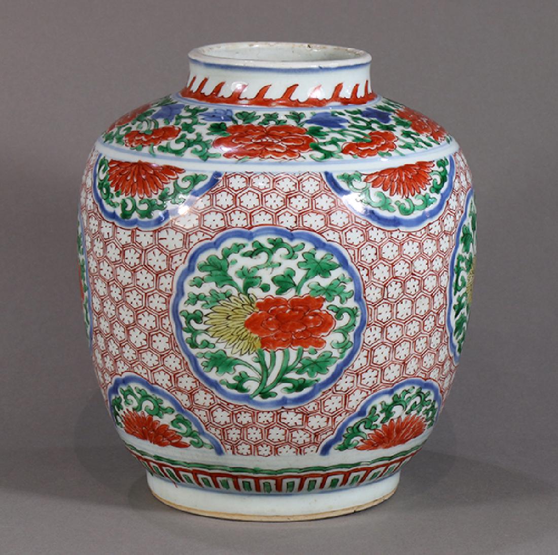Chinese Wucai Jar, Peonies (1 of 8)