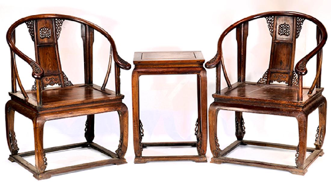 Chinese Hardwood Chairs and Stand (1 of 9)