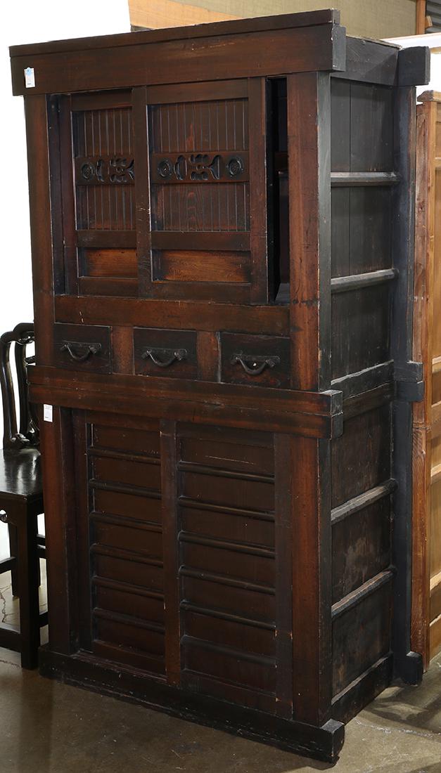 Japanese  Two-Section Tansu, Meiji (1 of 2)