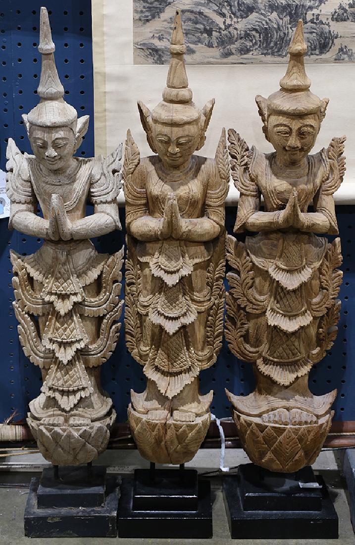 Three Thai Wood Figures (1 of 1)