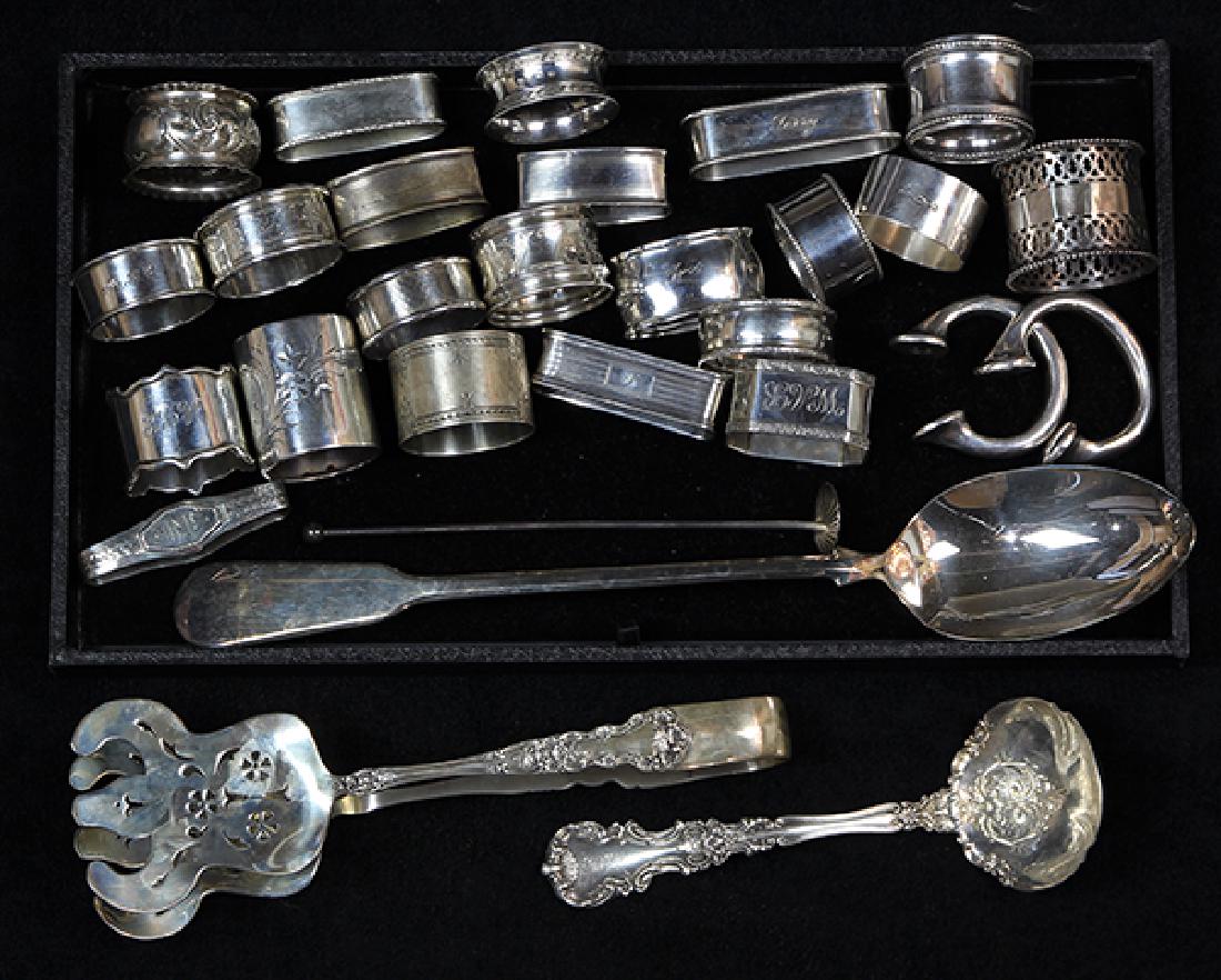 (lot of 28) Collection of sterling and silverplate (1 of 2)