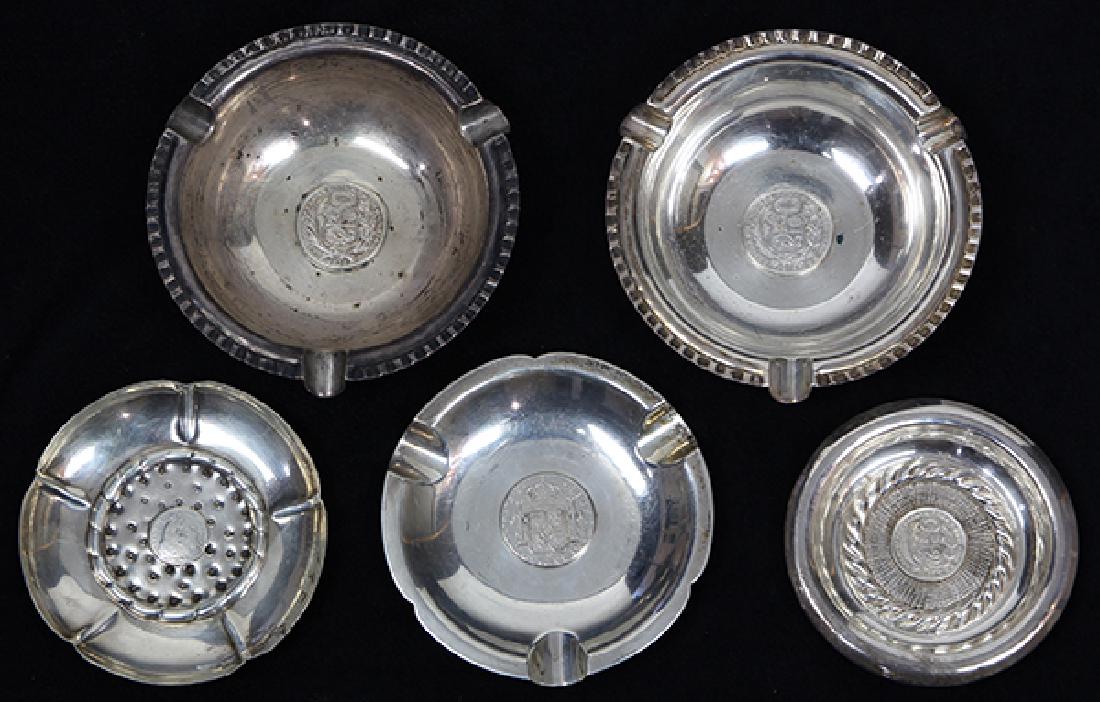 (lot of 5) Peruvian sterling silver finger bowls and (1 of 2)