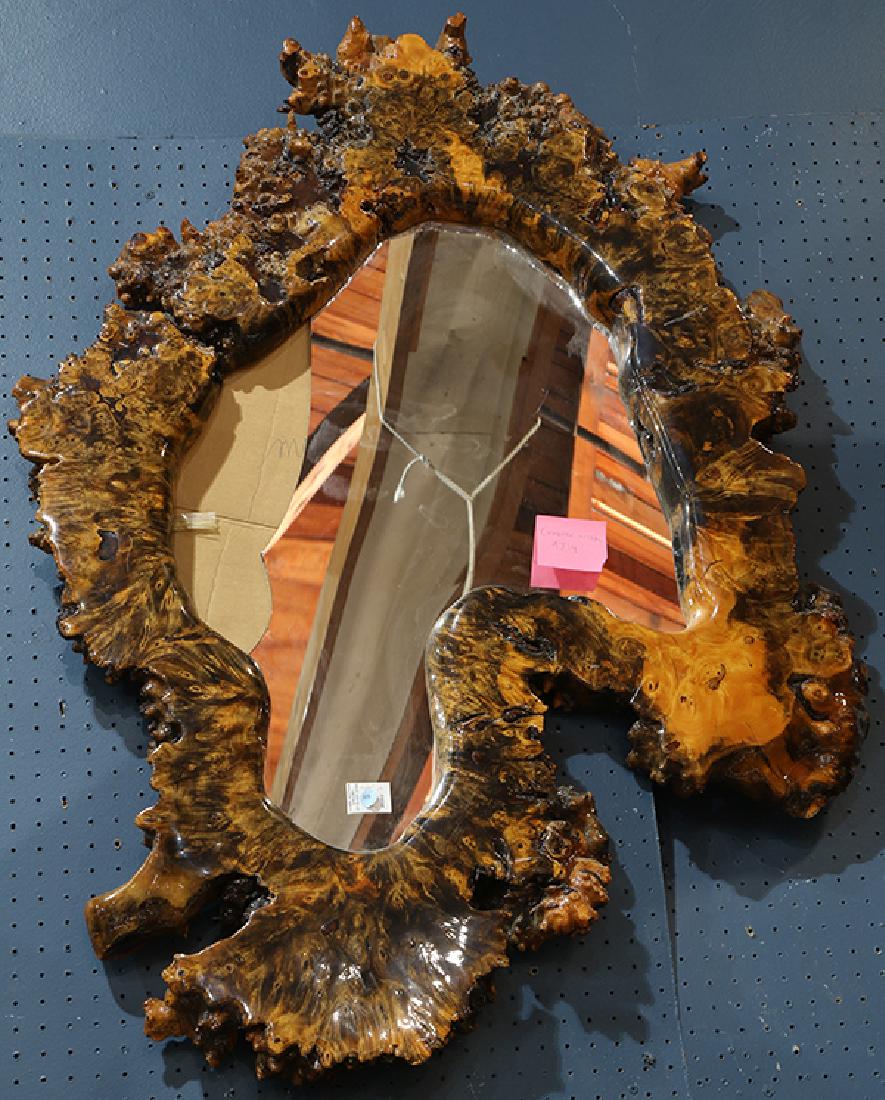 Burl wood live edge wall mirror (1 of 1)