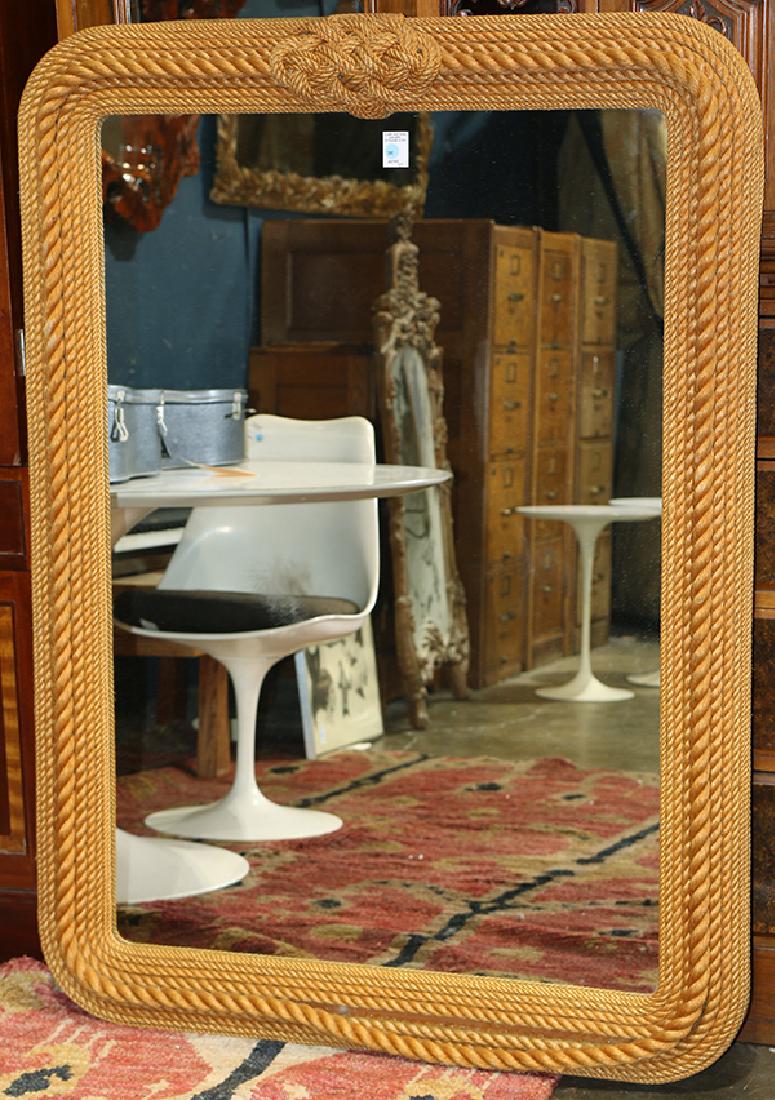 Nautical themed knotwork framed mirror, 4'7''h x 3'4''w (1 of 1)