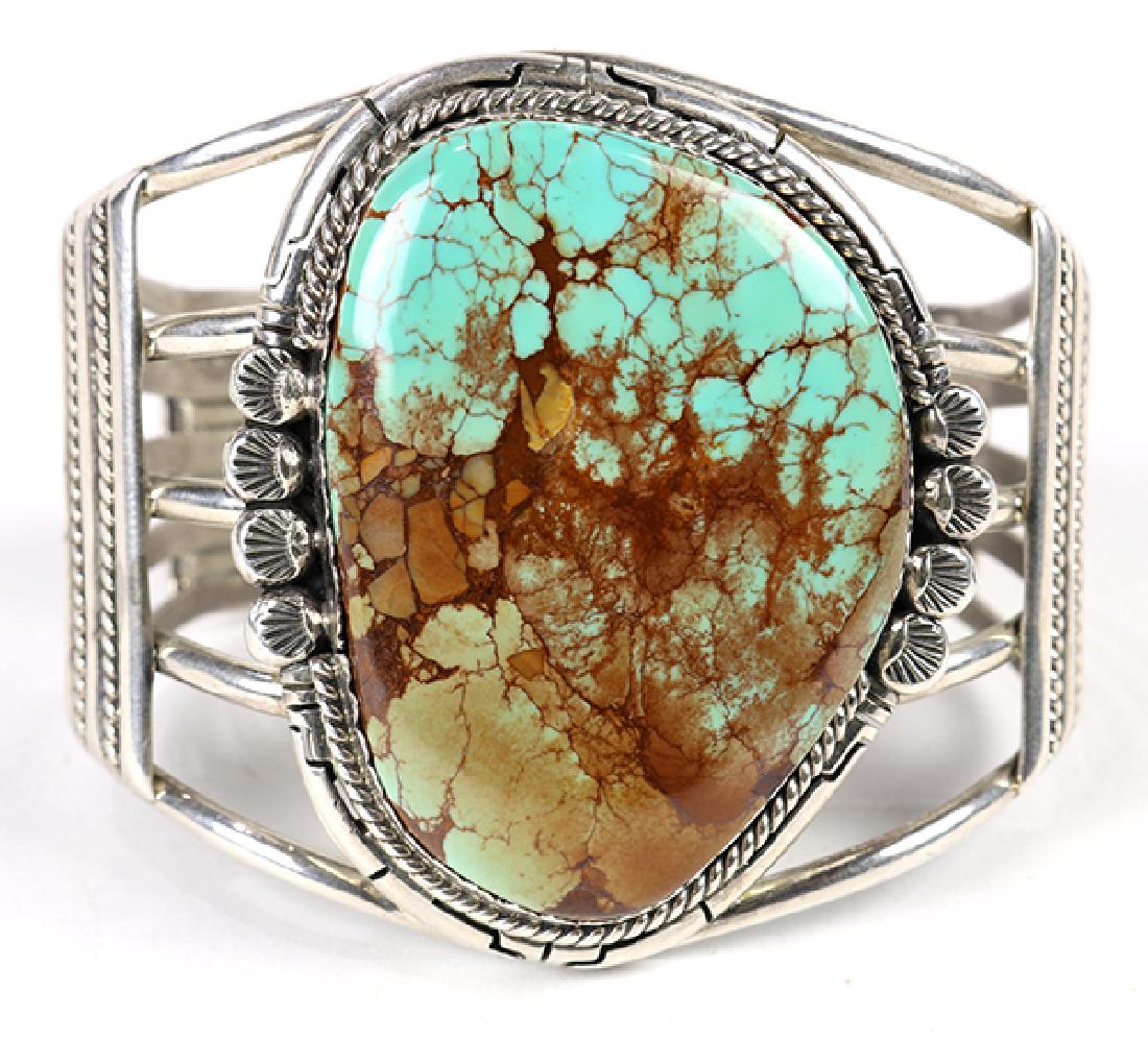 Secatero turquoise and sterling silver cuff bracelet (1 of 4)