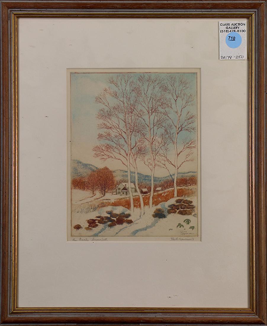 Print, Edith Nankivell, An Early Snowfall (1 of 1)