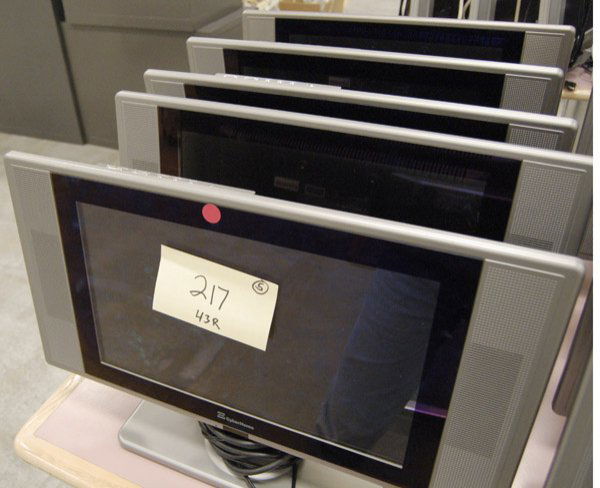 Cyber Home flat-panel LCD 17" televisions TV: Five Cyber Home flat-panel LCD 17" televisions, some with power supply, some with built-in DVD players BANKRUPTCY AUCTION: Must leave $300 deposit in order to bid on any lot. Please call 888/339-7600