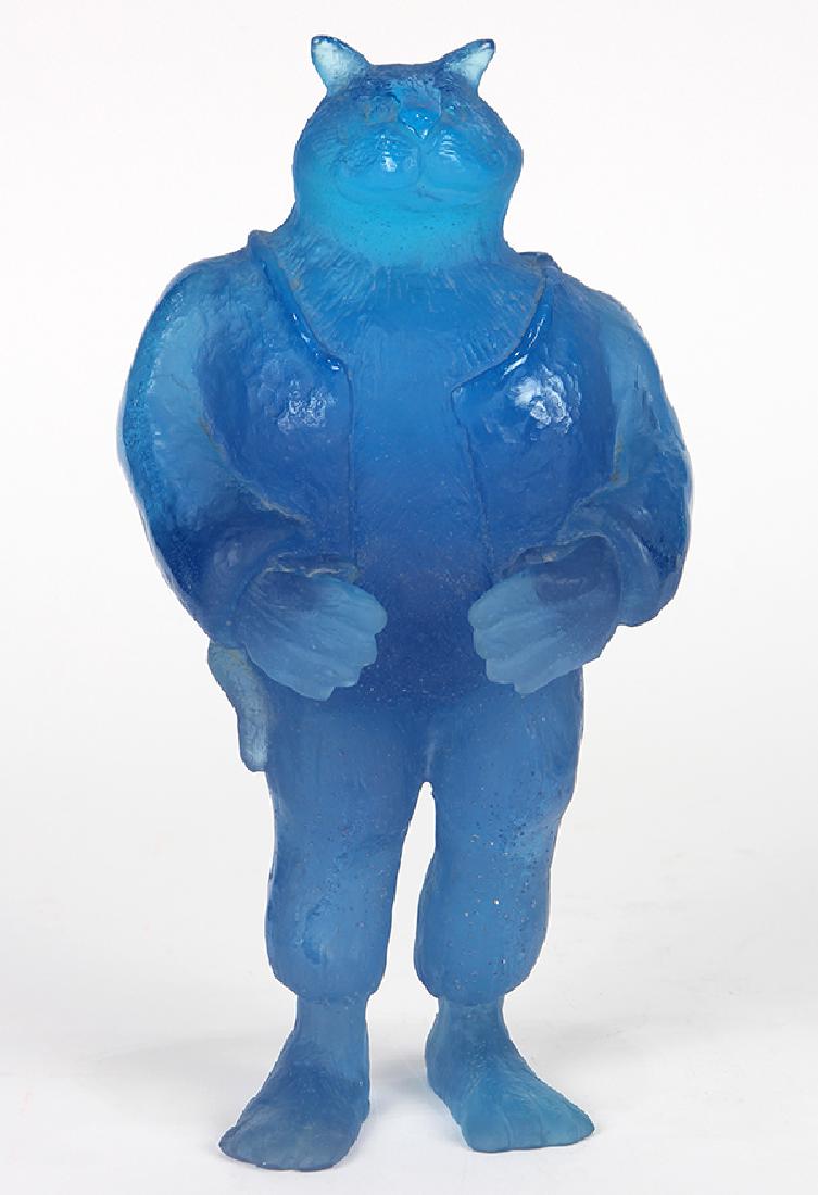 Daum pate de verre figural sculpture of a cat, executed (1 of 8)