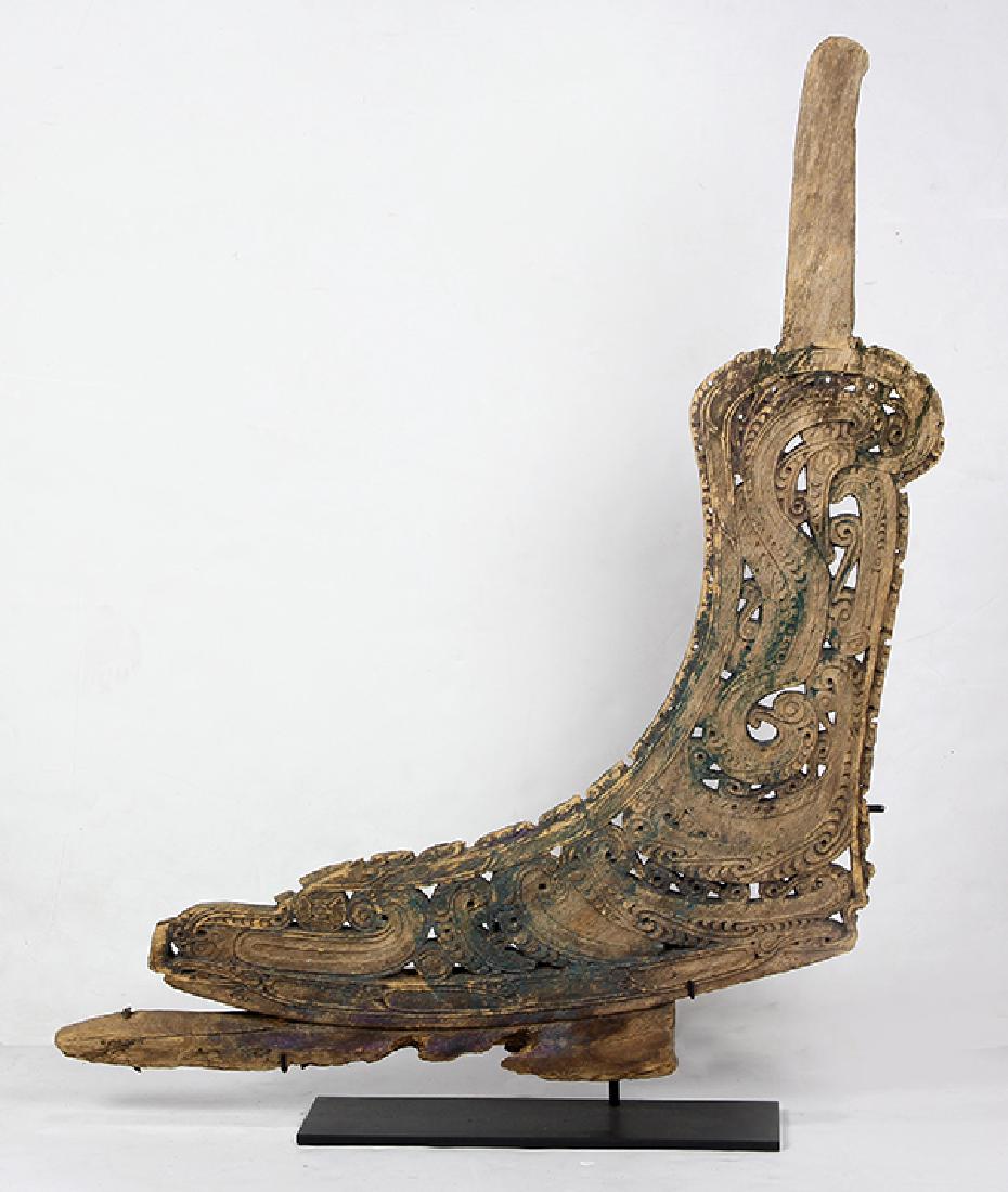 A large canoe prow or wave-splitter (1 of 3)